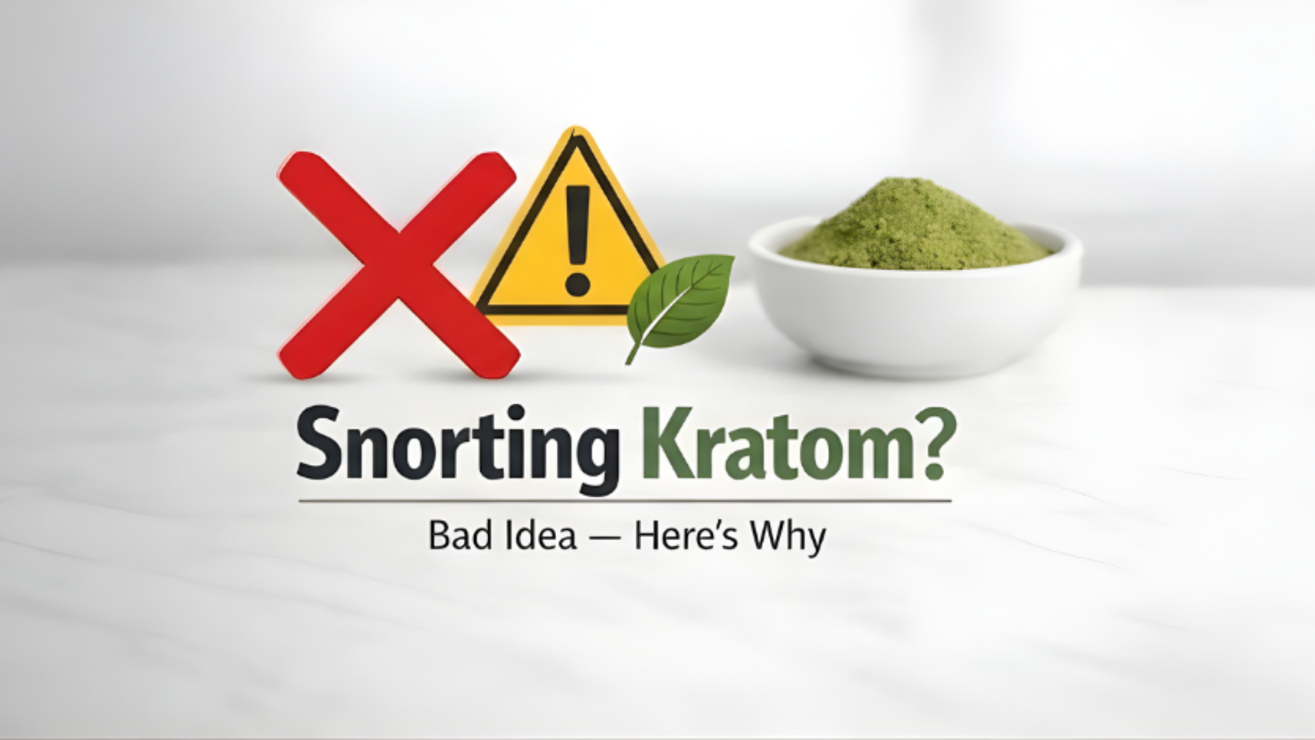 Can You Snort Kratom? Why It’s a Bad Idea