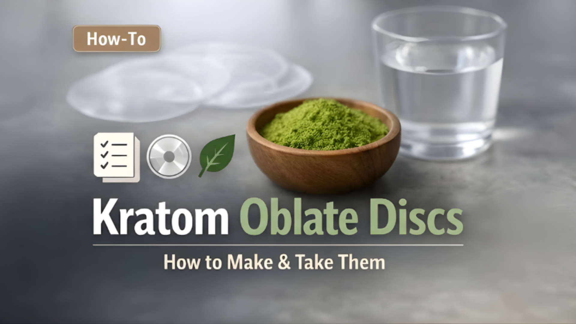 How To Make And Take Kratom Oblate Discs?