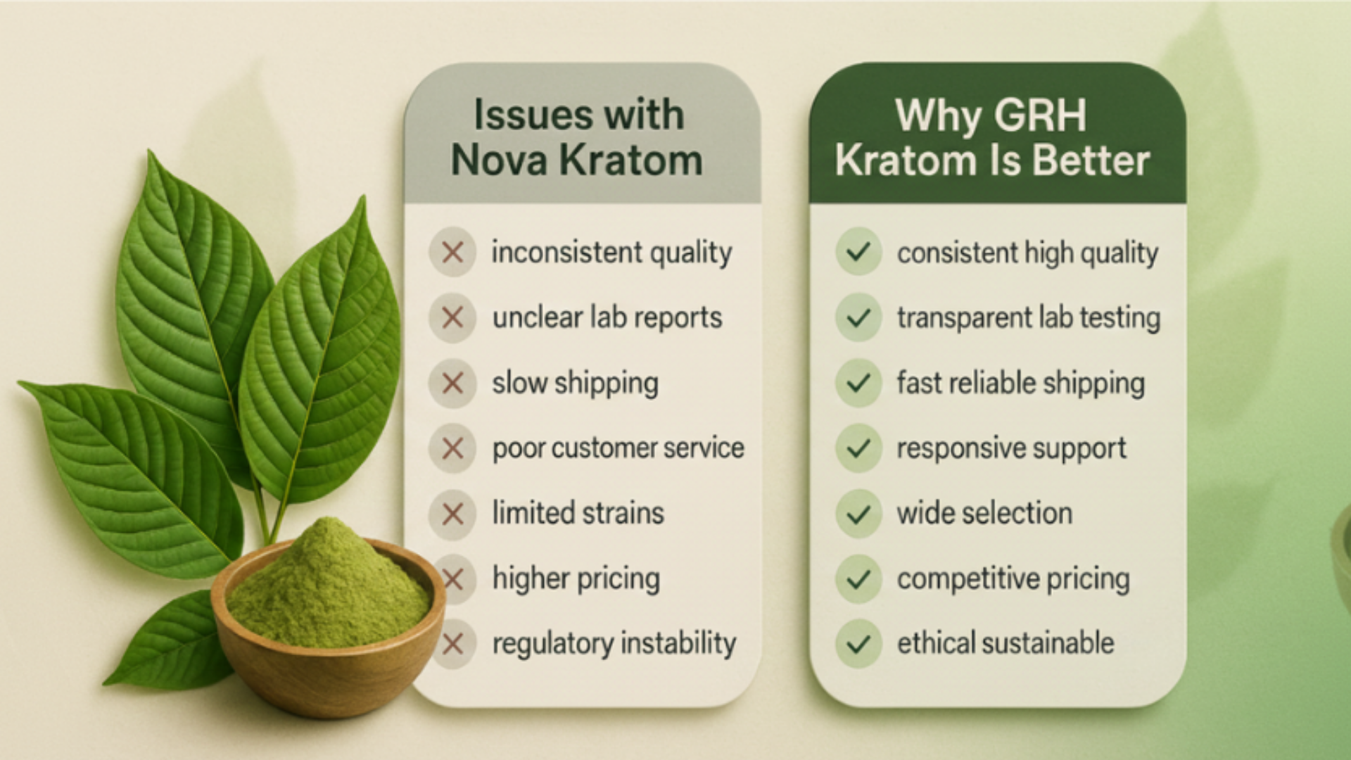 Limitations of Nova kratom