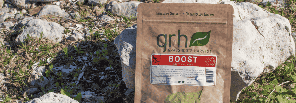 GRH 'Kratom for Energy' collection banner featuring energizing kratom products.