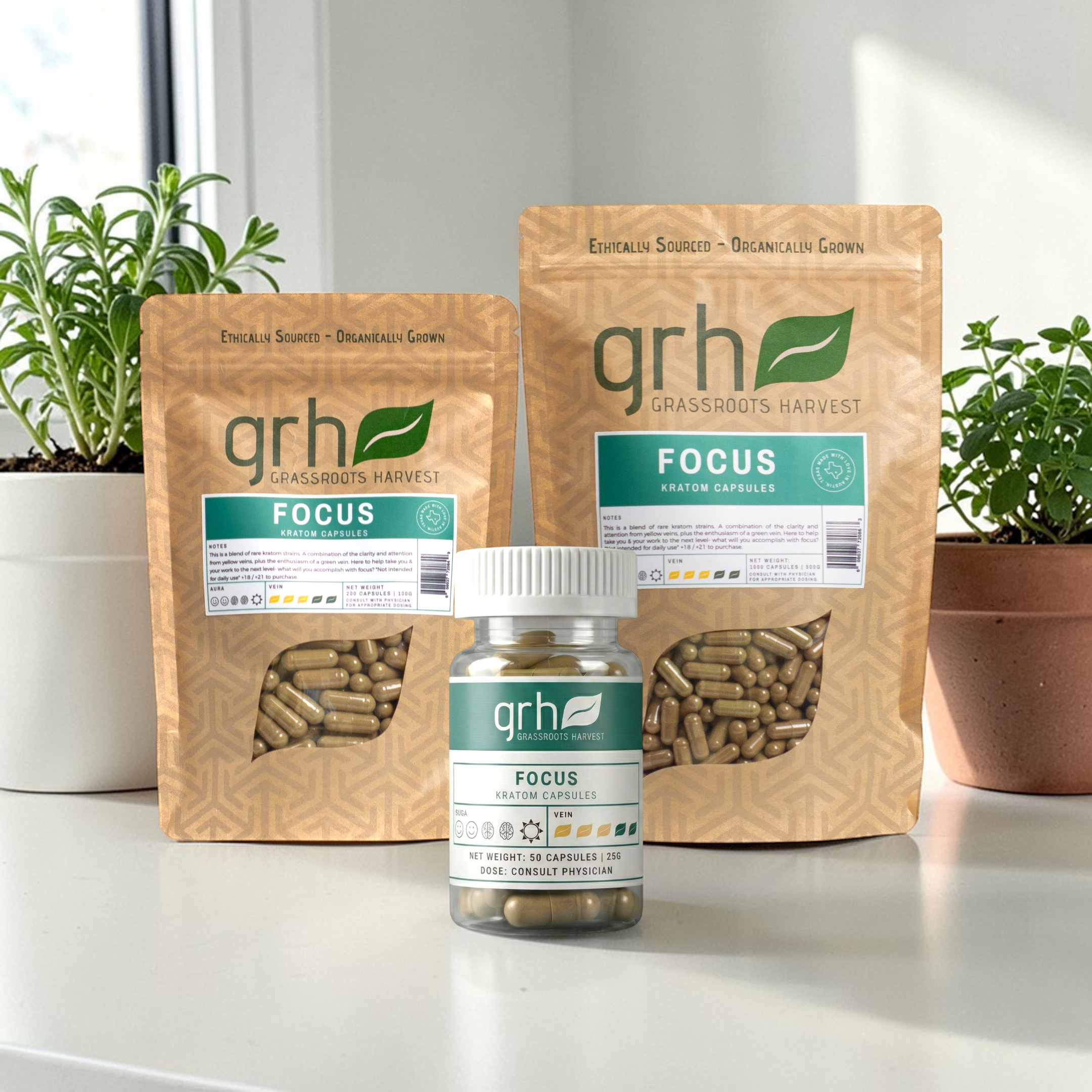 Focus Blend Kratom Capsules