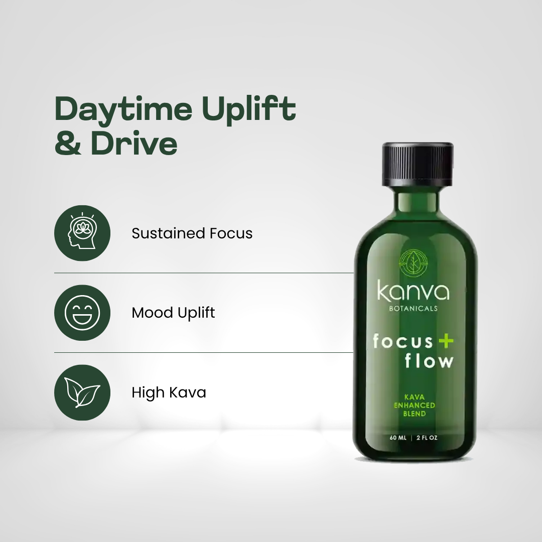 Kanva Botanicals Focus and Flow sustained focus and daytime uplift badges