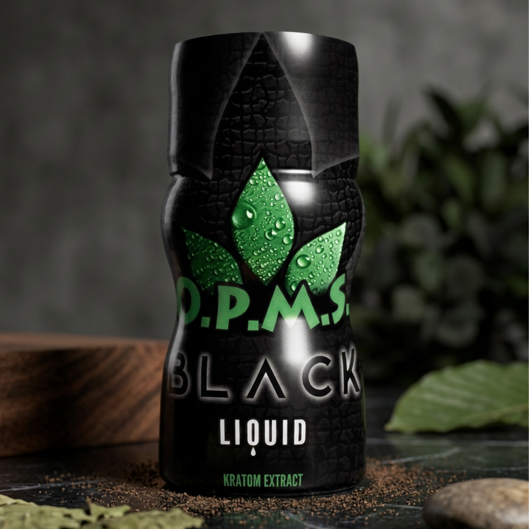 OPMS Black Liquid kratom extract 8.8ml bottle