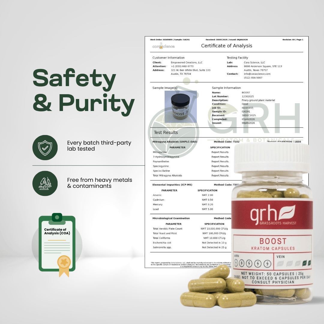 Boost Blend Kratom Capsules Kratom Capsules GRH Kratom
