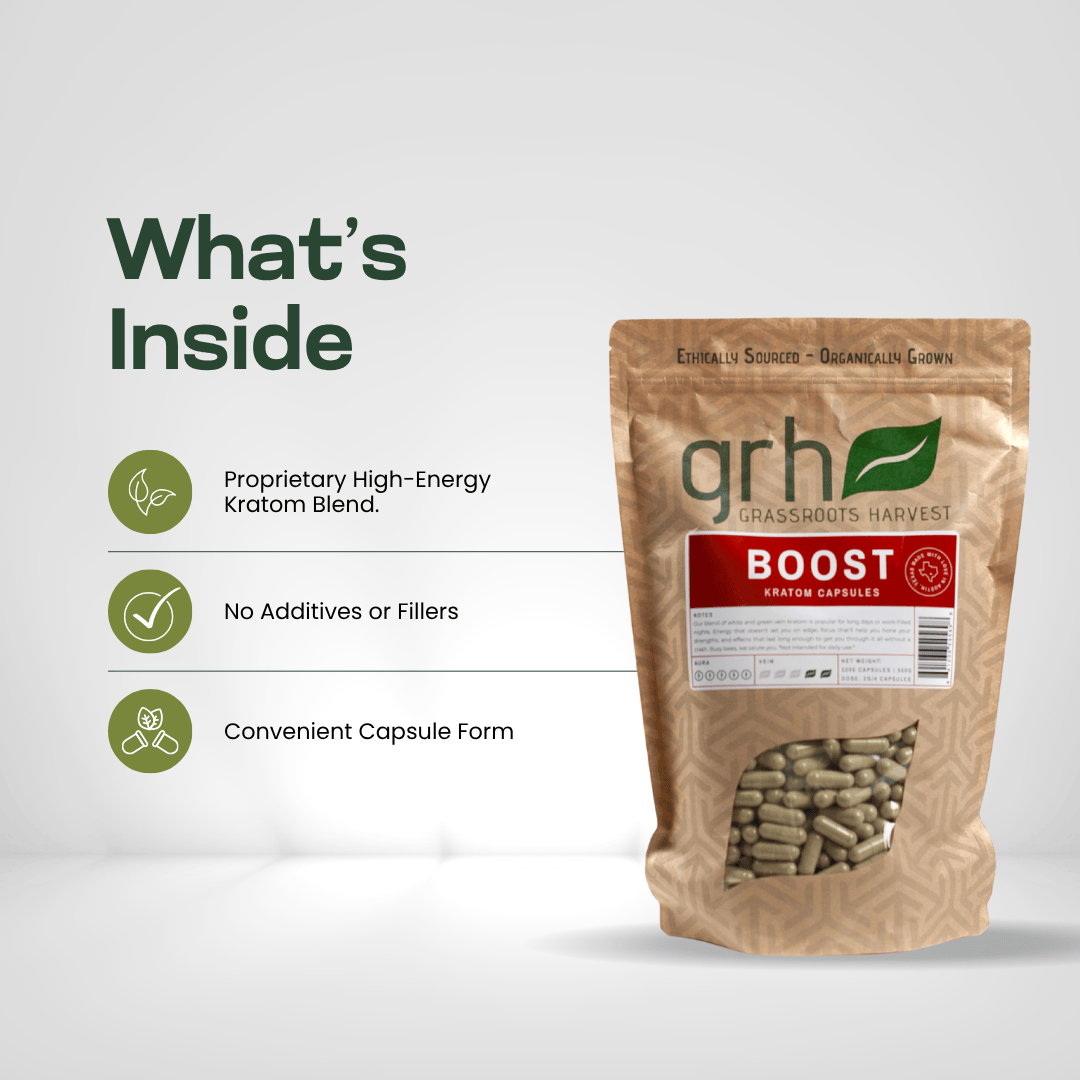 Boost Blend Kratom Capsules Kratom Capsules GRH Kratom