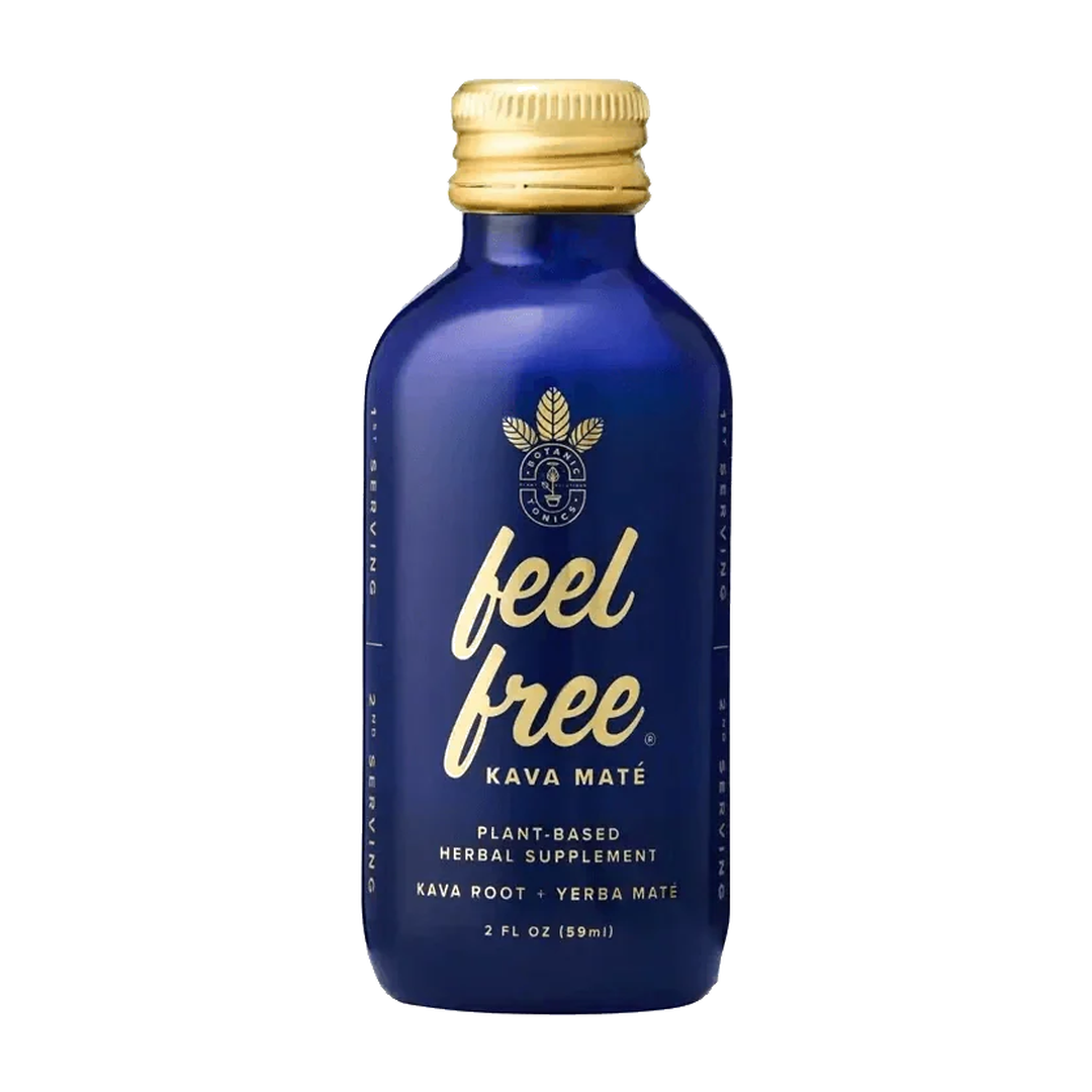 feel free Kava Mate 2oz kava root and yerba mate tonic, contains no kratom