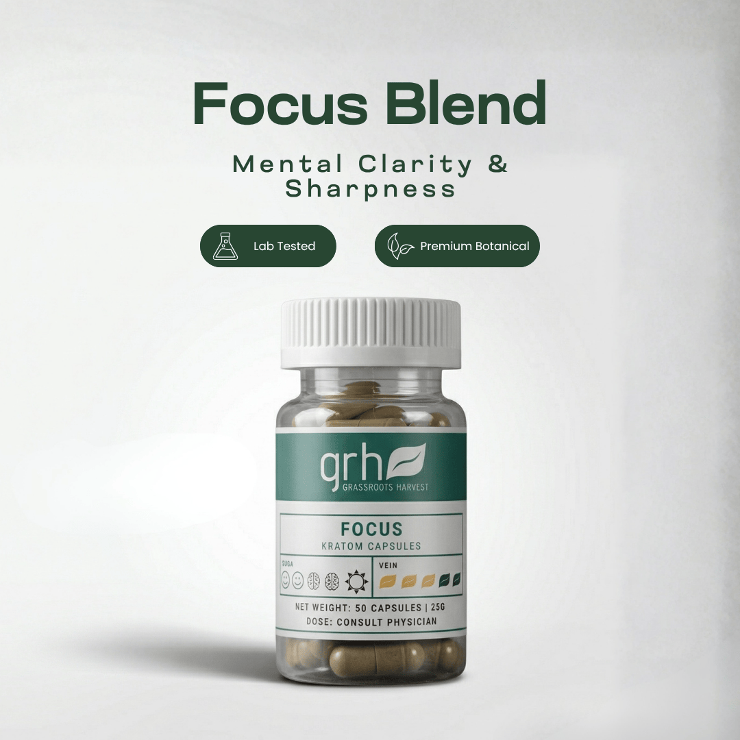 Focus Blend Kratom Capsules Kratom Capsules GRH Kratom