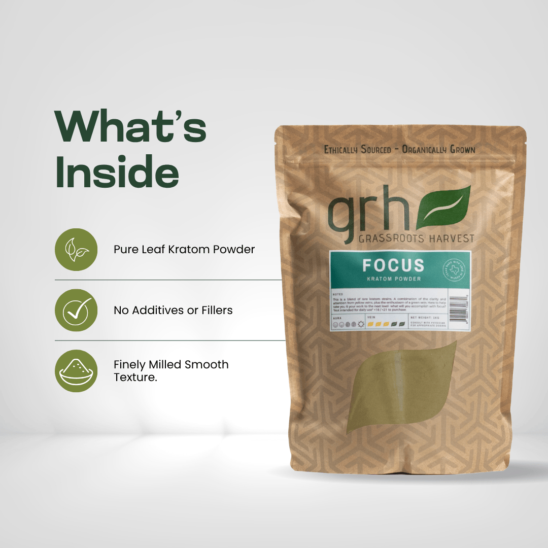 Focus Blend Kratom Powder Kratom Powder GRH Kratom