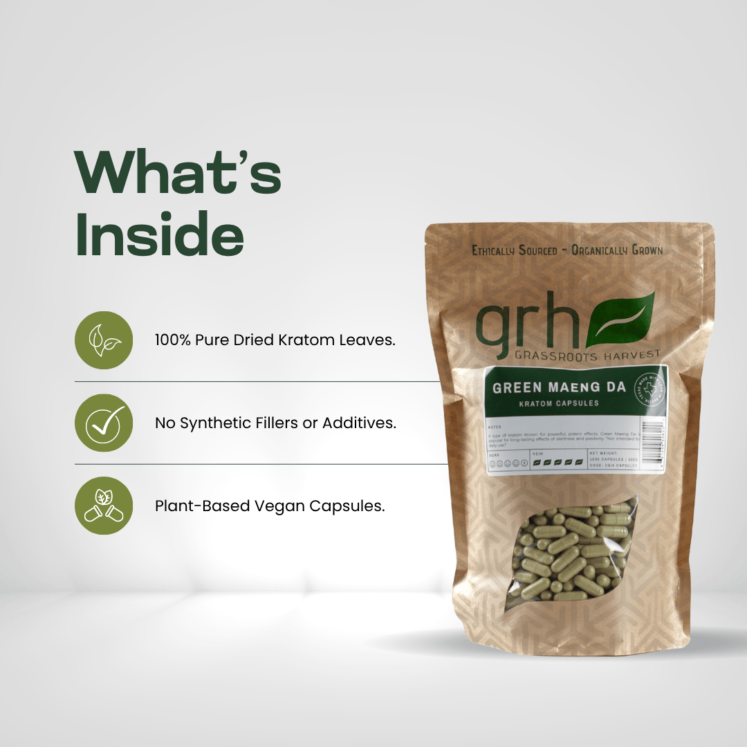 Green Maeng Da Kratom Capsules Kratom Capsules GRH Kratom