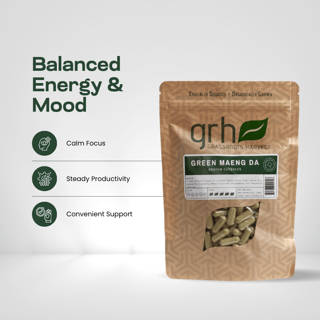 Green Maeng Da Kratom Capsules Kratom Capsules GRH Kratom