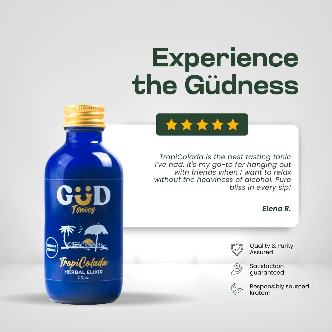 GÜD Tonics Kava Kratom Extract - TropiColada Kava GÜD Tonics