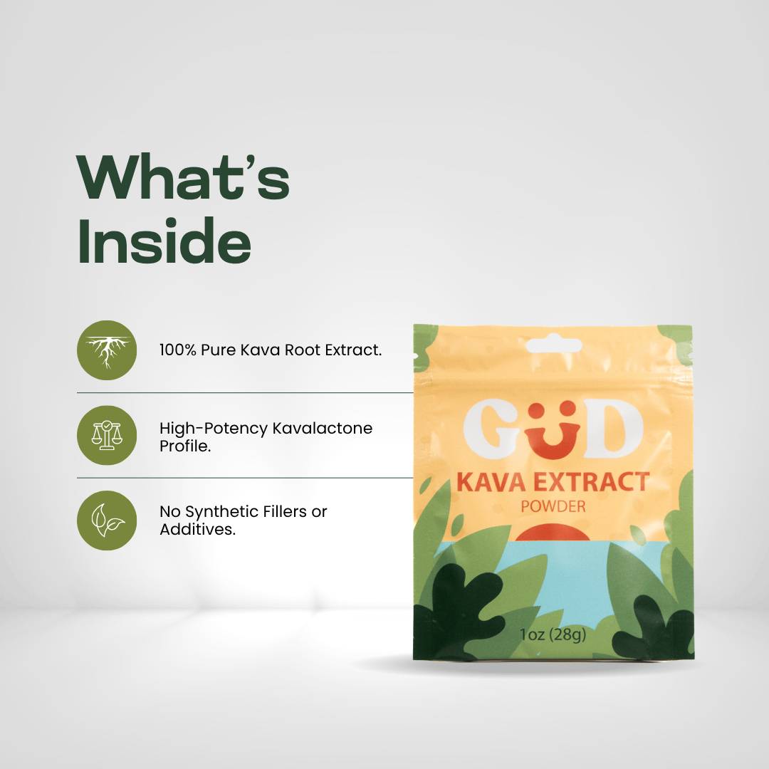 GÜD Tonics Raw Kava Extract Powder Kratom Extract GÜD Tonics