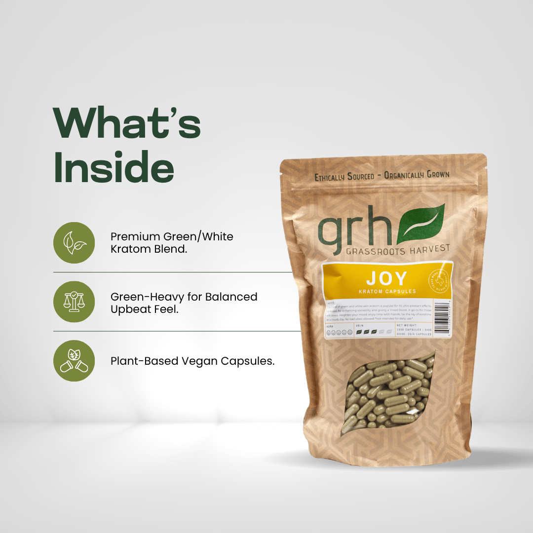 Joy Blend Kratom Capsules Kratom Blends GRH Kratom