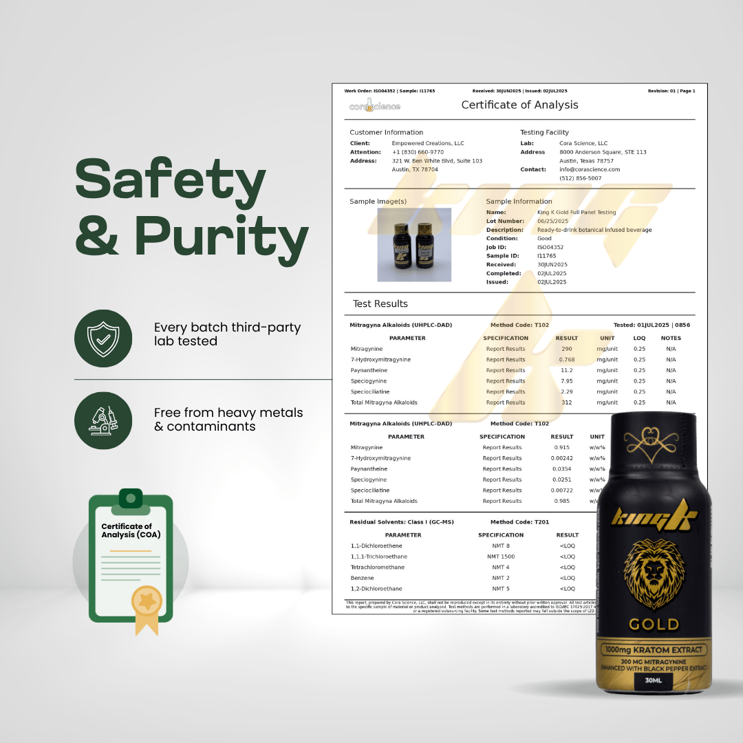 King K Gold Liquid Kratom Extract Kratom Extracts King K
