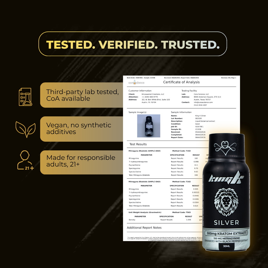 King K Silver lab-test certificate, Aug 6, 2026