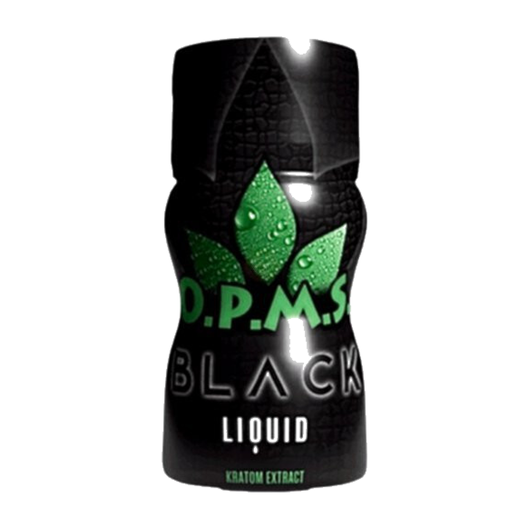 OPMS Black Liquid kratom extract 8.8ml sealed bottle