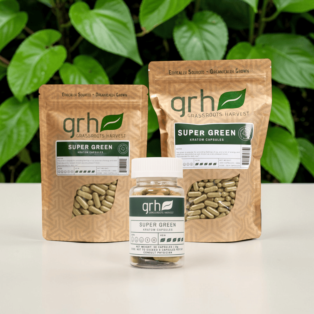 Super Green Kratom Capsules Kratom Capsules GRH Kratom