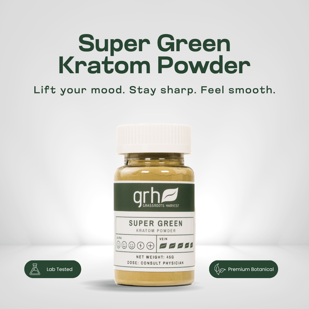 Super Green Kratom Powder Kratom Powder GRH Kratom