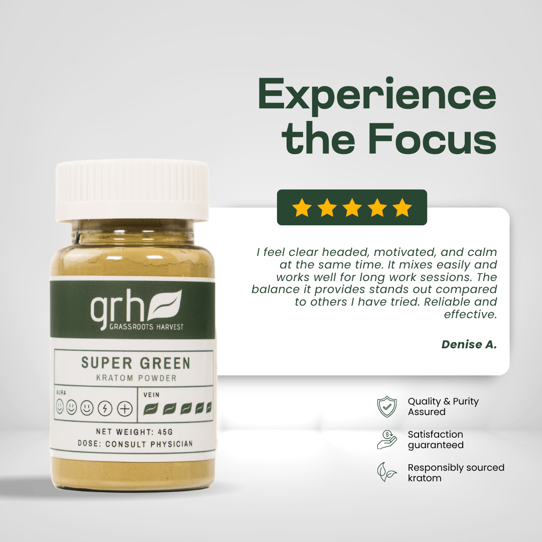 Super Green Kratom Powder Kratom Powder GRH Kratom