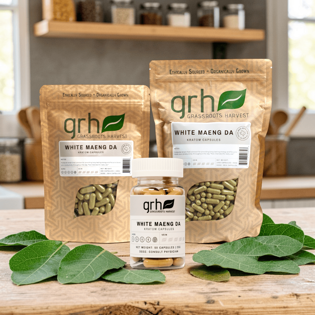 White Maeng Da Kratom Capsules Kratom Capsules GRH Kratom