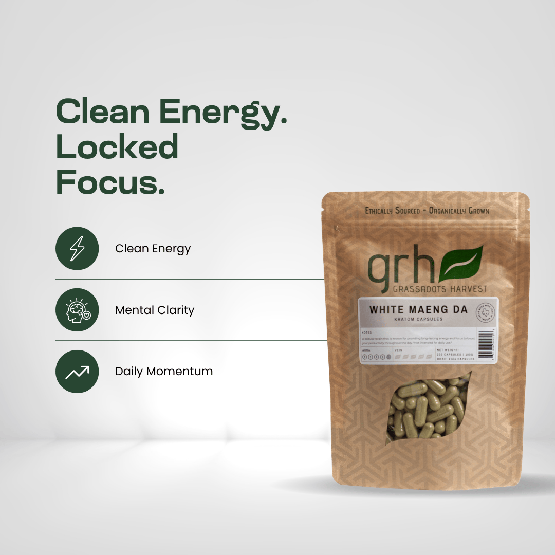 White Maeng Da Kratom Capsules Kratom Capsules GRH Kratom