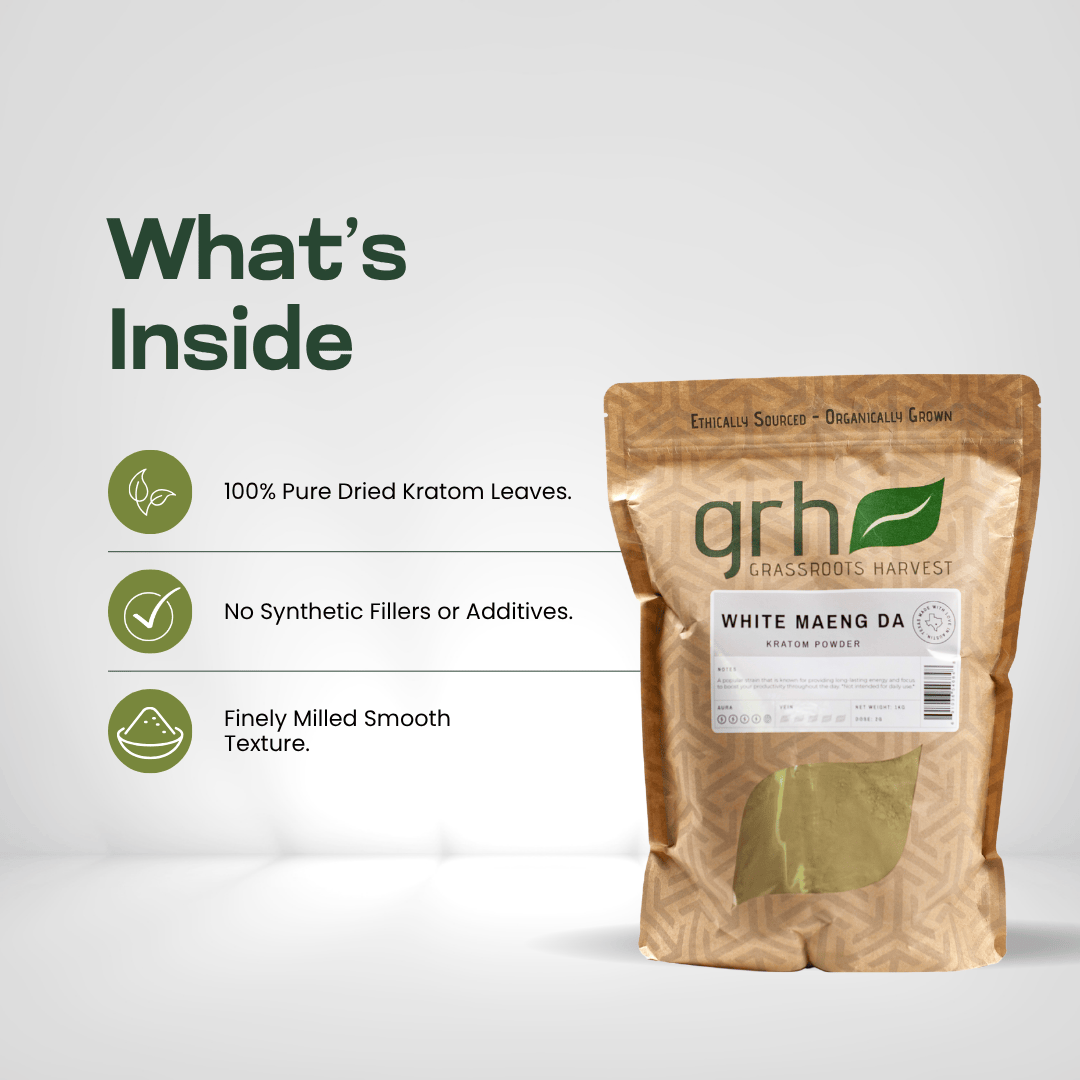 White Maeng Da Kratom Powder Kratom Powder GRH Kratom
