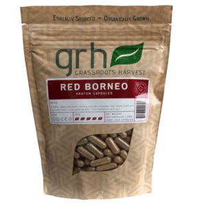 Red Borneo Kratom Capsules, package of 1,000C
