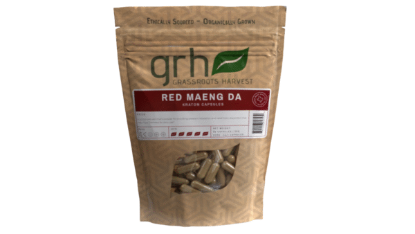 Red Maeng Da Kratom Capsules, package of 1,000C