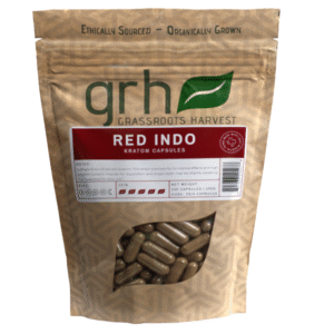 Red Indo Kratom Capsules, package of 1000C