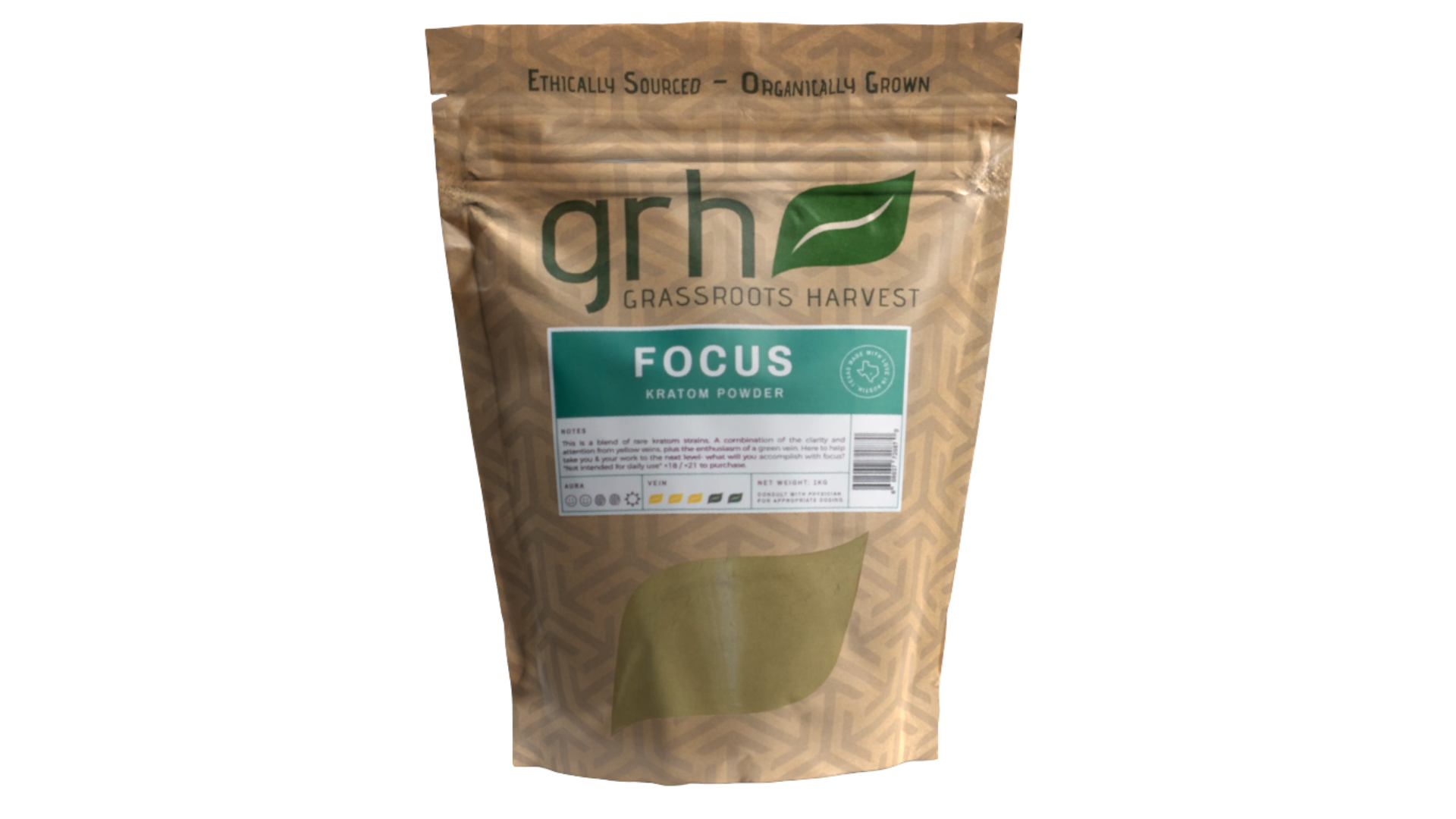 Focus Blend Kratom Powder, package of 1KG