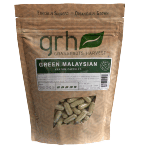 Green Malaysian Kratom Capsules, package of 1,000C