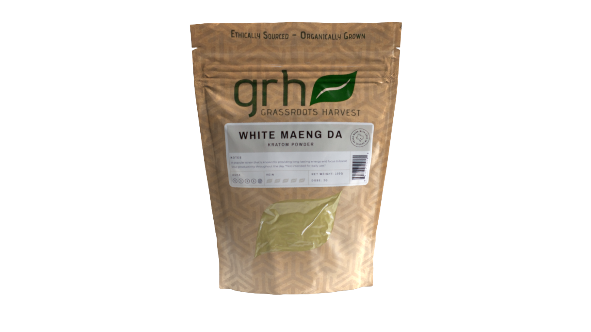White Maeng Da Kratom Powder, package of 1KG