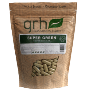 Super Green Kratom Capsules, package of 1,000C