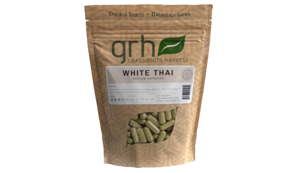 White Thai Kratom Capsules, package of 1,000C