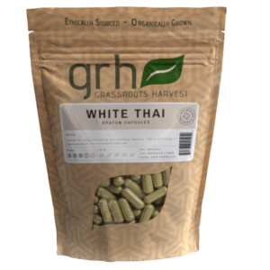 White Thai Kratom Capsules, package of 1,000C