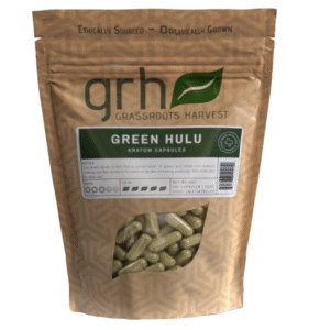 Green Hulu Kratom Capsules, package of 1,000C