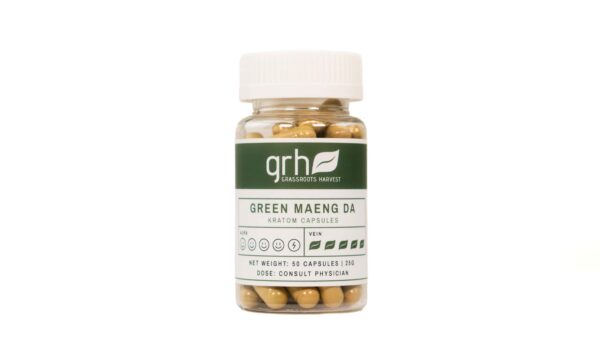Green Maeng Da Kratom Capsules 50 count bottle