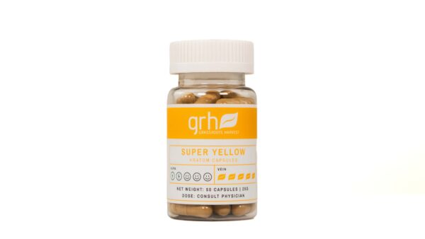 Super Yellow Kratom Capsules 50 count bottle