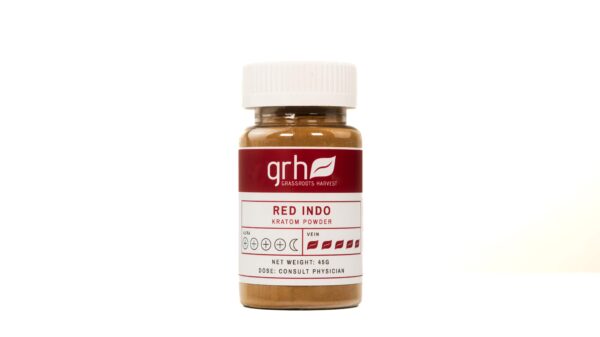 Red Indo Kratom Powder 45g bottle