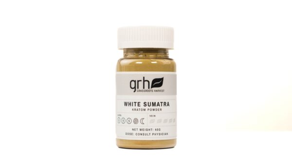 White Sumatra Kratom Powder 45g bottle