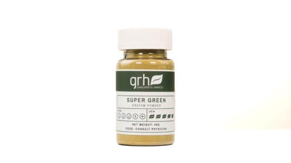 Super Green Kratom Powder 45g bottle