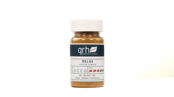 Relax Blend Kratom Powder 45g bottle