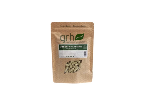 Green Malaysian Kratom Capsules, package of 200C