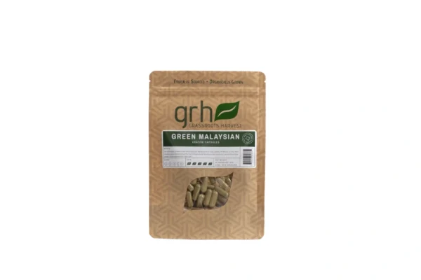 Green Malaysian Kratom Capsules, package of 50C