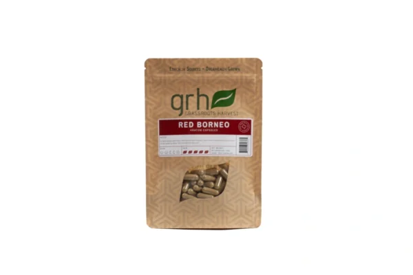 Red Borneo Kratom Capsules, package of 50C