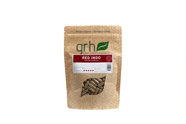 Red Indo Kratom Capsules, package of 200C