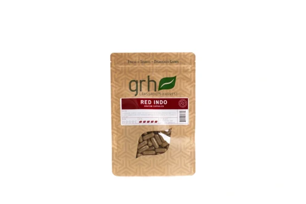Red Indo Kratom Capsules, package of 50C