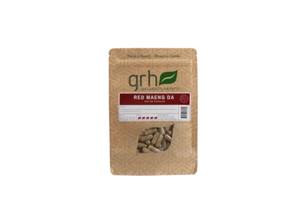 Red Maeng Da Kratom Capsules, package of 50C