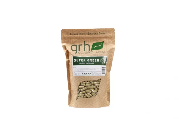 Super Green Kratom Capsules, package of 1,000C