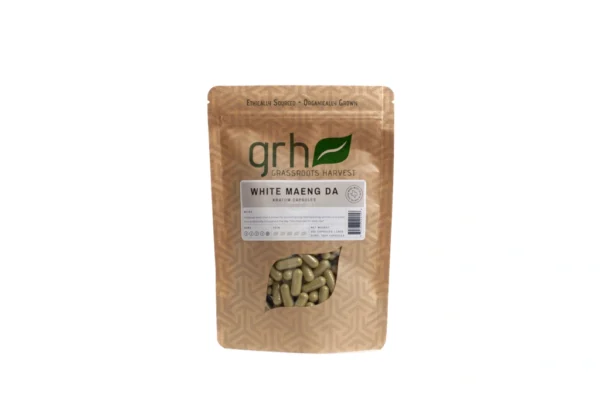 White Maeng Da Kratom Capsules, package of 200C